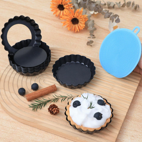 Vnray mini tart pan with removable bottom for easy demolding and clean release.