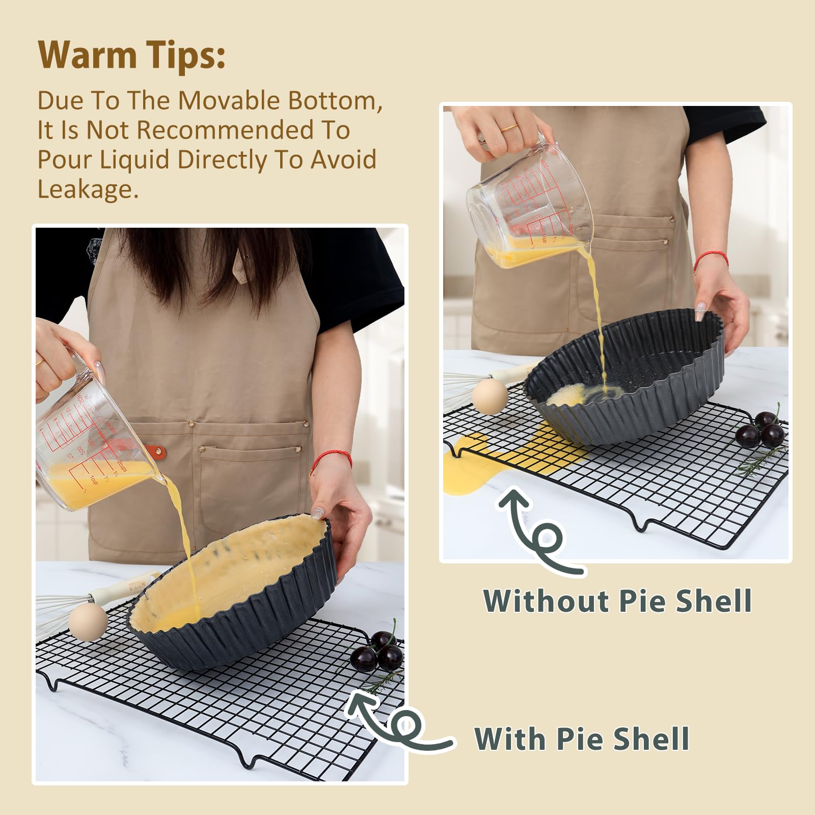 Vnray oven-safe up to 445°F for sturdy baking performance