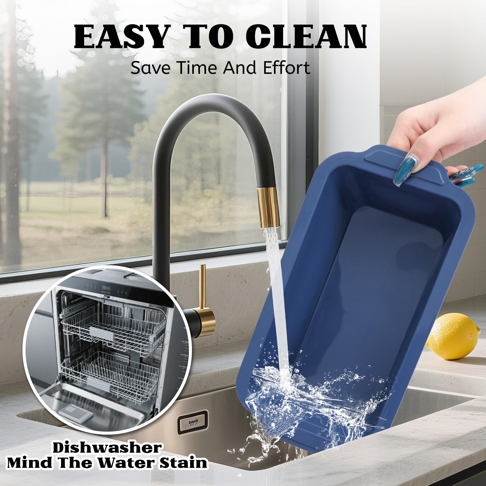 Vnray silicone bread pan is easy to clean after use.