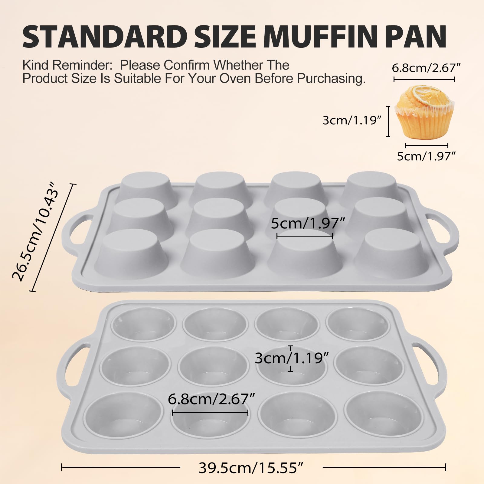Vnray 24-cup mini size for quick bite-sized treats.