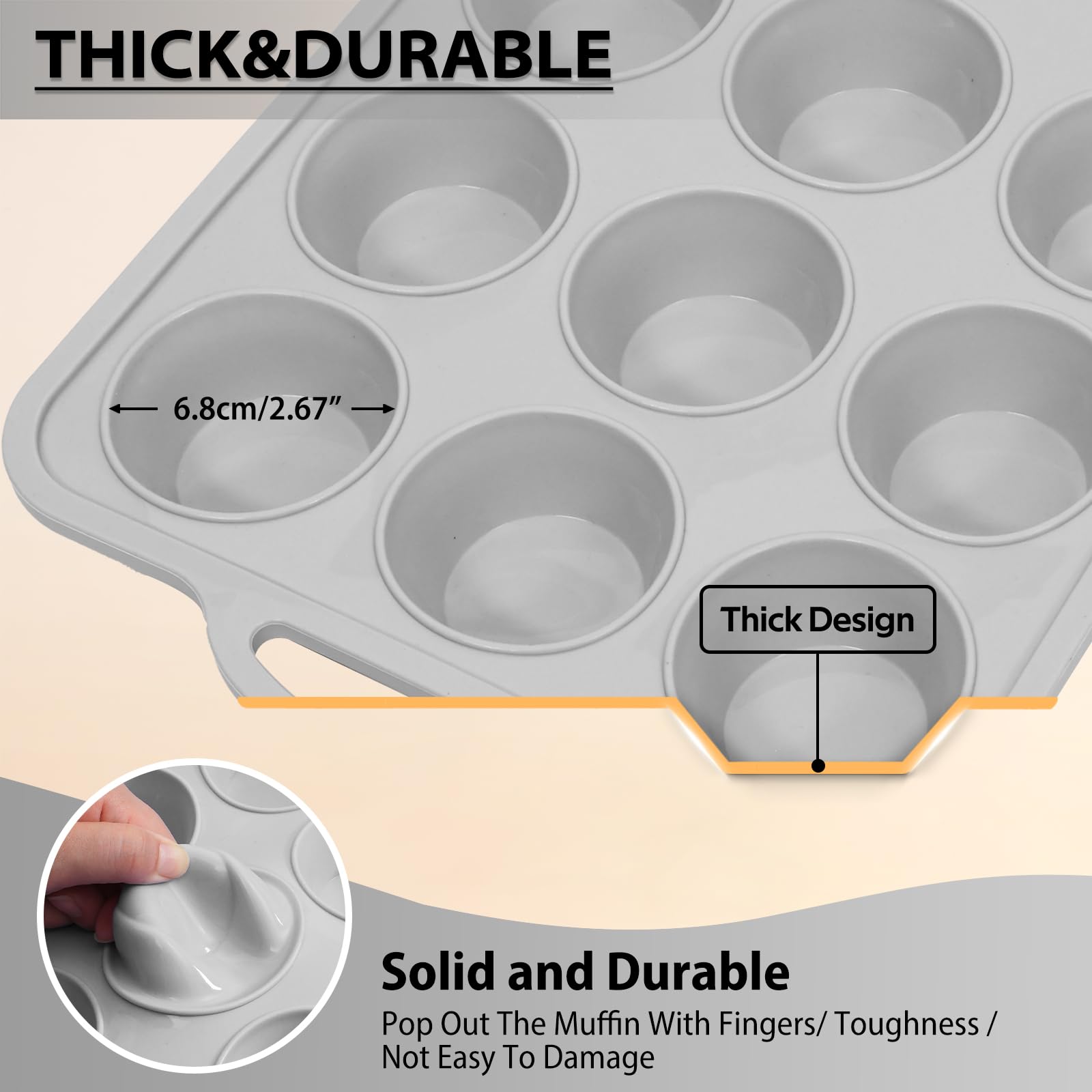 Vnray nonstick release ensures smooth cake removal.