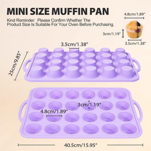 Vnray silicone muffin pan nonstick design for easy release