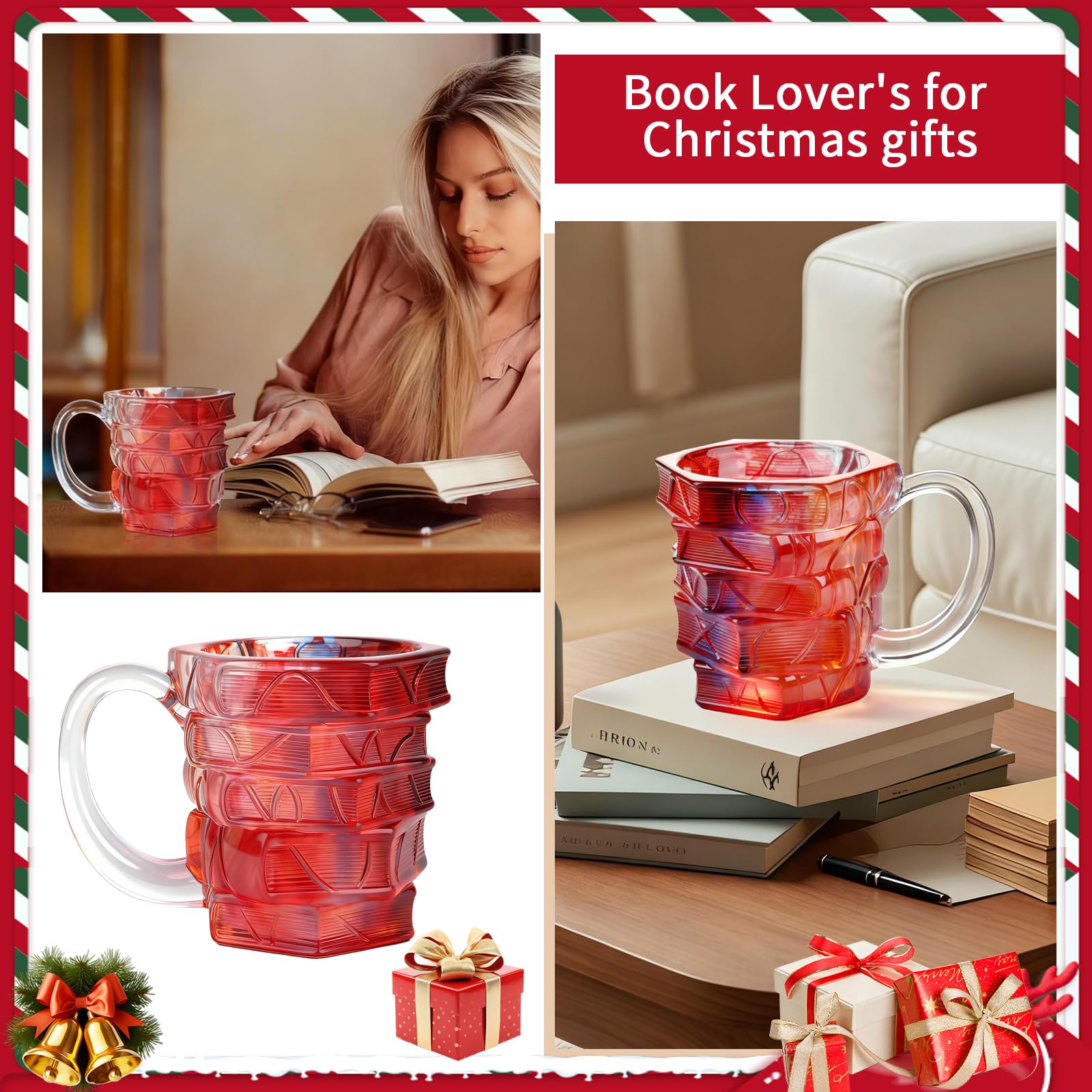 VNROSE Painted Book Mug gift-ready packaging for book lovers.