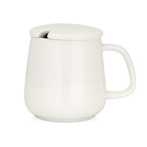 VOBAGA 15oz ceramic mug with lid and flat bottom for steady heat retention.