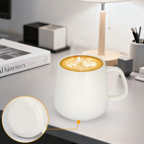 VOBAGA ceramic mug is dishwasher and microwave safe for convenience.