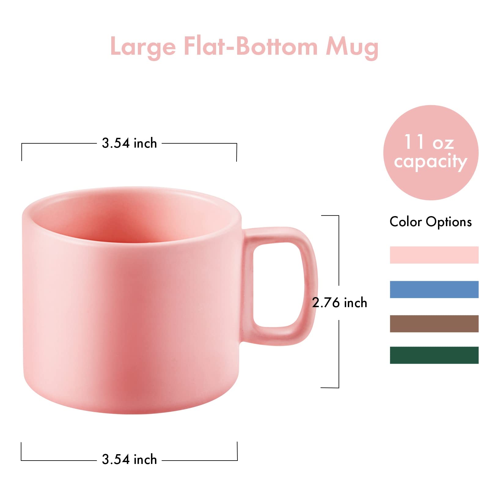 VOBAGA pink mug shown in microwave-safe context for quick reheats.