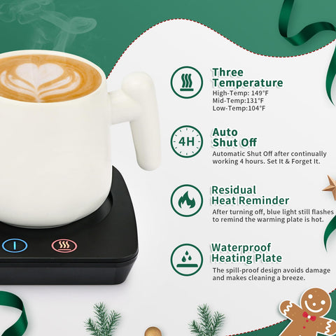 VOBAGA warmer displaying three temperature settings for precise warmth
