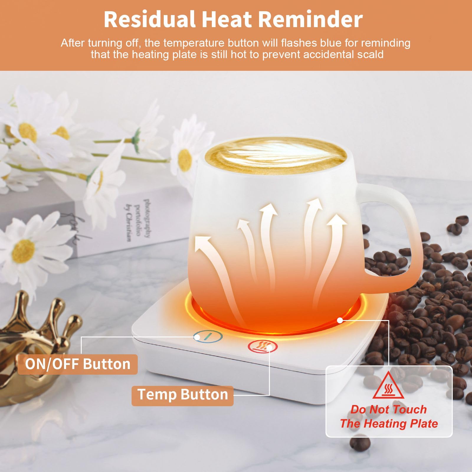 VOBAGA temperature display and settings visible on the device for quick adjustments.