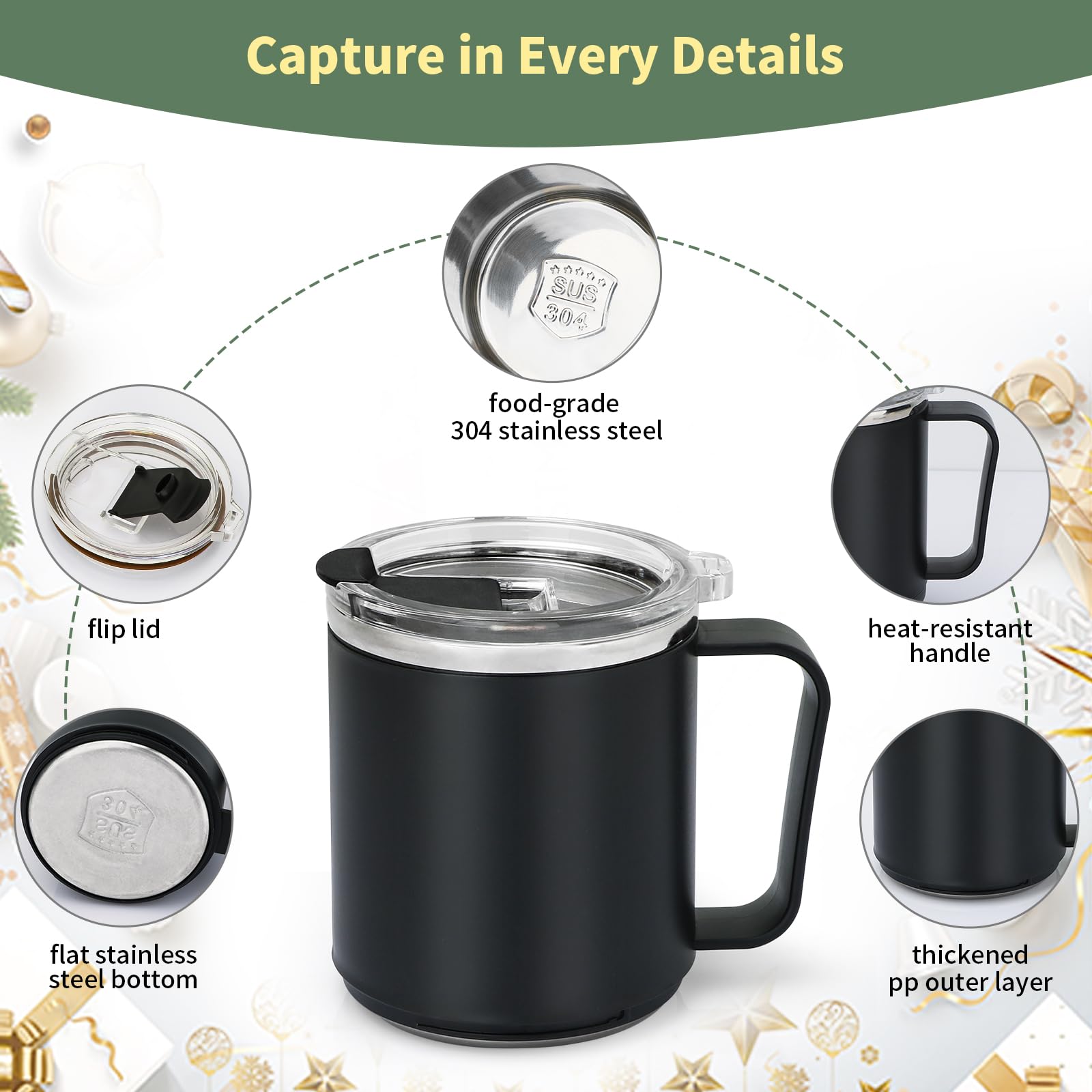 VOBAGA mug warmer offers five temperature settings for your preferred warmth.