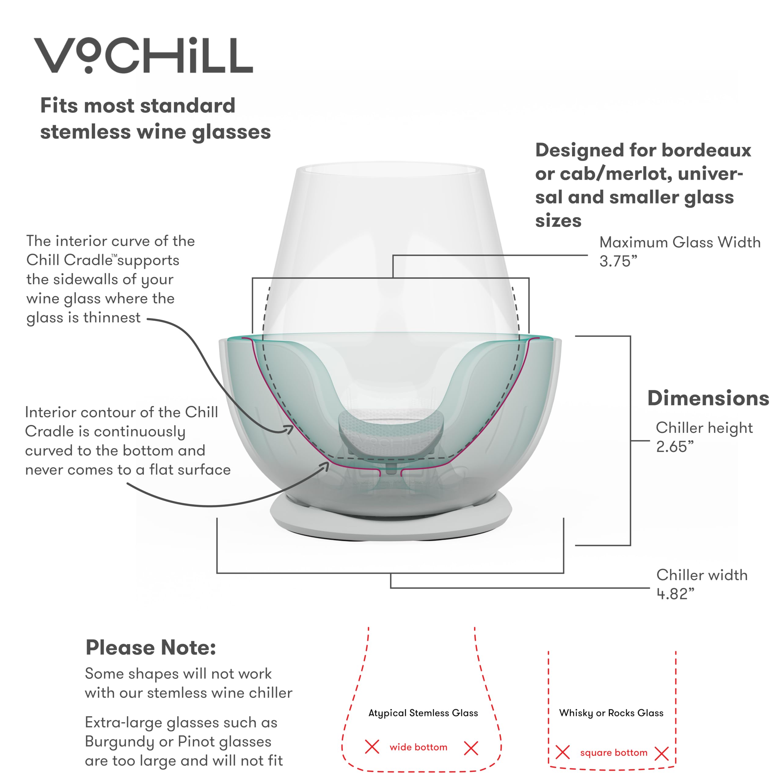 VoChill helps red wines reach cellar temperature for better aroma.