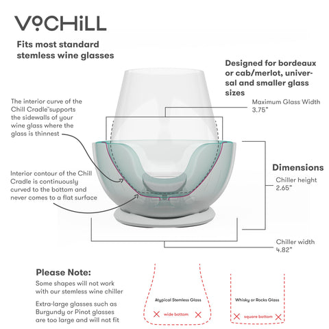 VoChill helps red wines reach cellar temperature for better aroma.