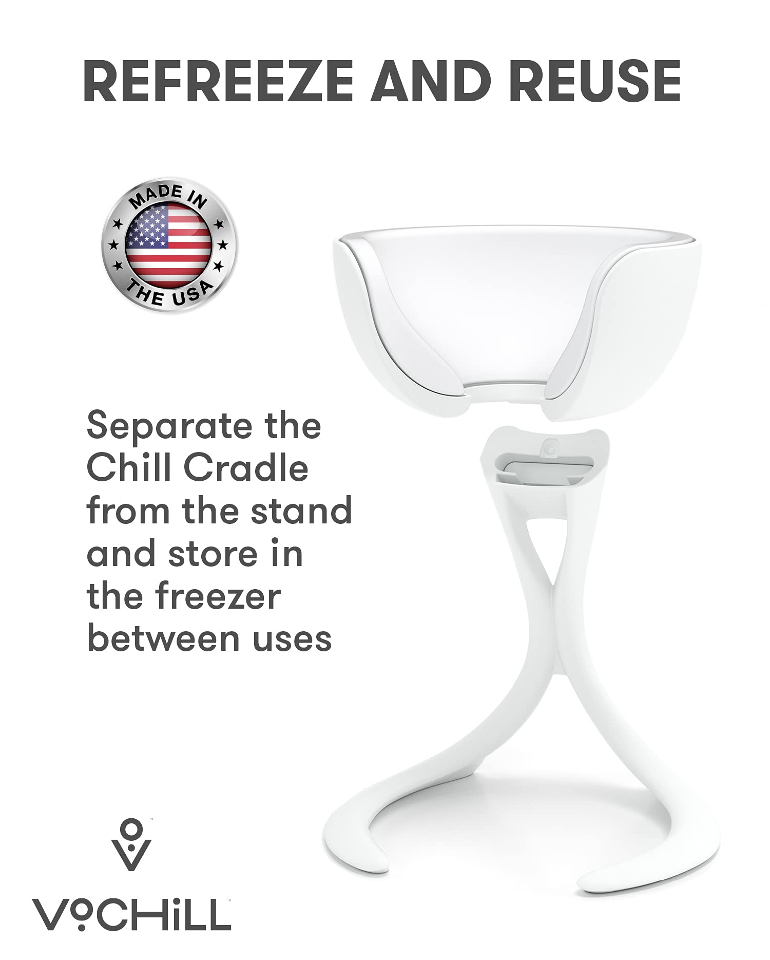 VoChill closeup shows magnetic, reusable design actively cooling without flavor interference.