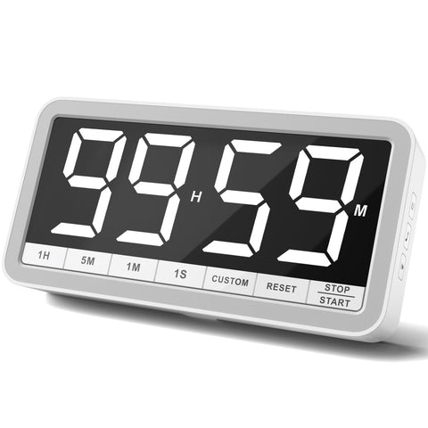 VOCOO digital timer with 7.8-inch display for easy readability while cooking