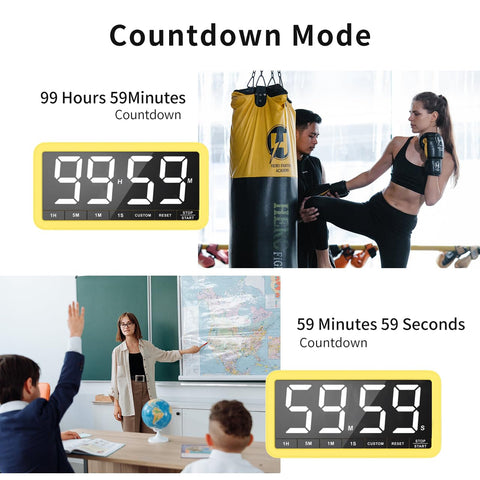 VOCOO timer shows three brightness levels for any lighting.