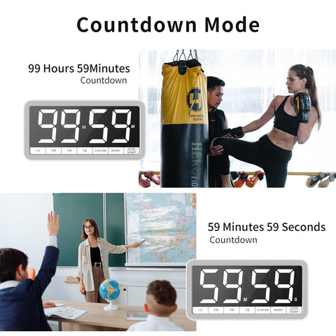 VOCOO LED display with adjustable brightness for reading from across the room