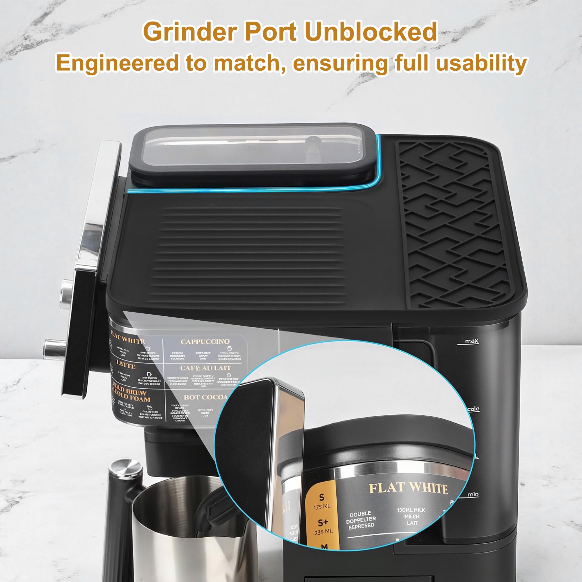 VOCOSTE-silicone-mat-waterproof-heat-resistant guards against spills, heat, and odors during espresso moments.