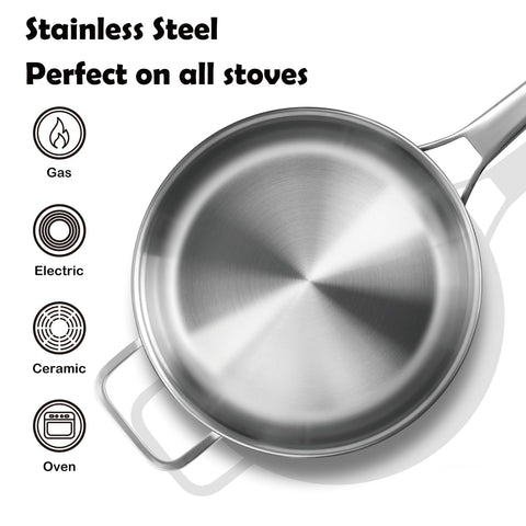 VocVoi pan ensures even heat distribution for reliable browning and sautéing.
