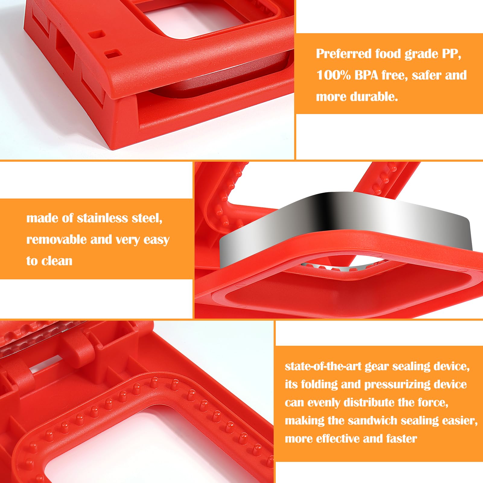 Vodolo-crumb-free-sealing-gear ensures tight closures with no mess.