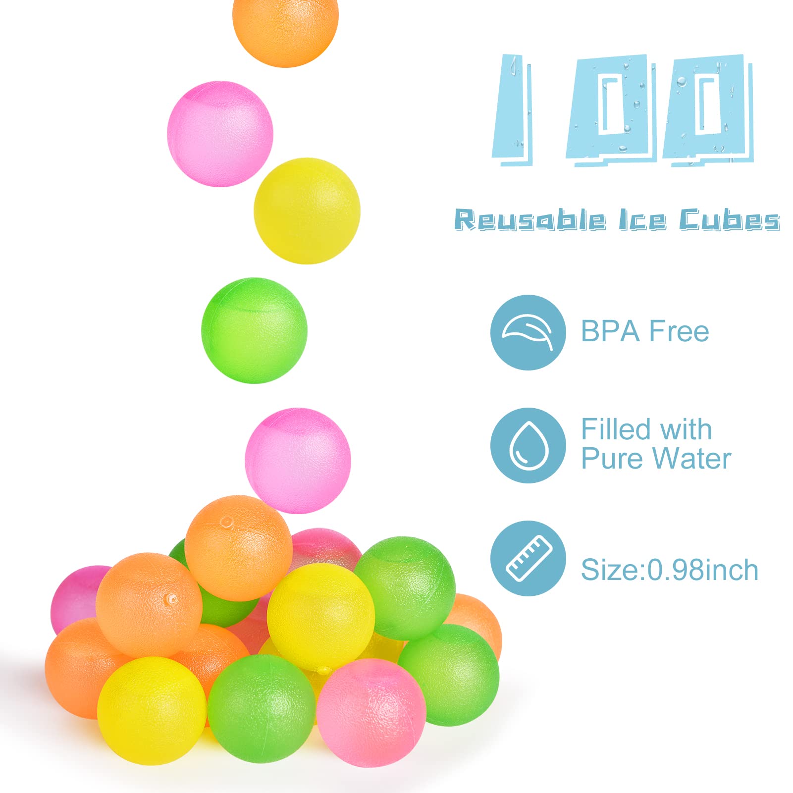 VOGVOG reusable ice cubes, freezer-ready and easy to clean.