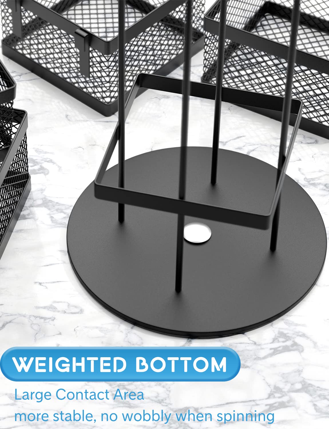 VOGWOLTH tea bag caddy metal basket closeup shows durable build