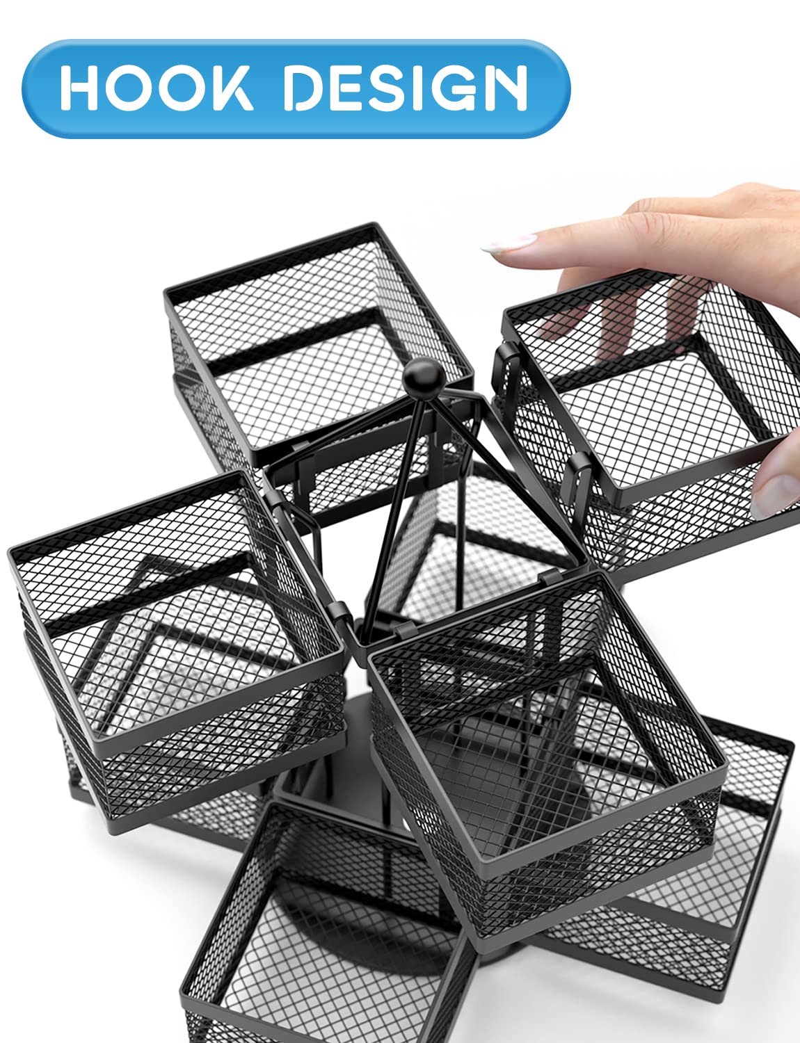 VOGWOLTH tea bag carousel rotating base spins smoothly for quick reach