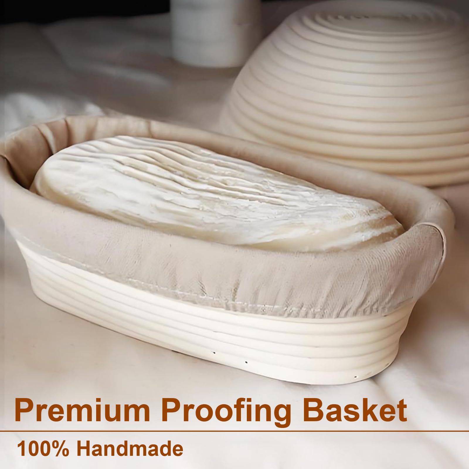 Vohorit breathable cloth cover keeps dough protected and comfortable during proofing.