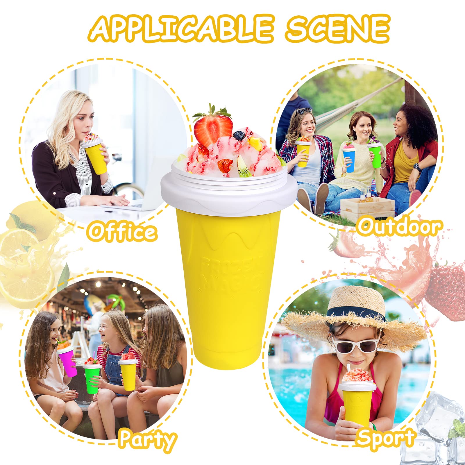 VOIEOV Slushie Cup is reusable and kid-friendly for frozen drinks.