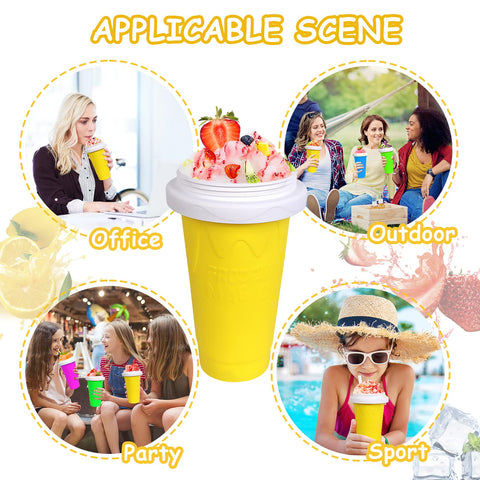 VOIEOV Slushie Cup is reusable and kid-friendly for frozen drinks.