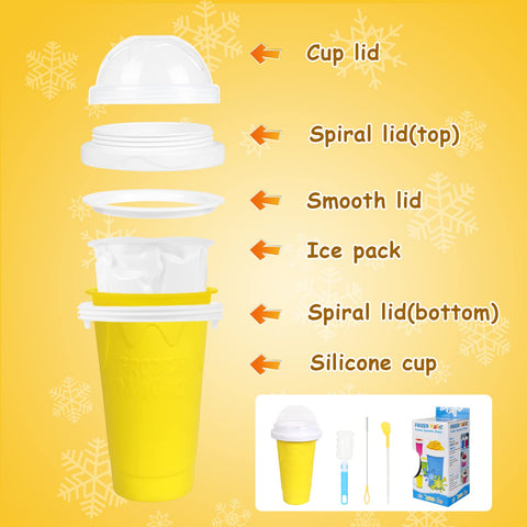 VOIEOV Slushie Cup with comfortable grip sleeve for steady handling.