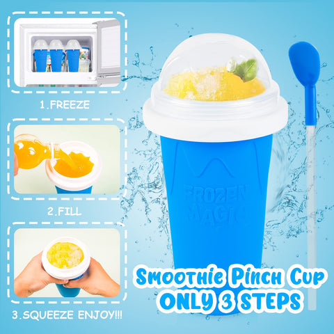 VOIEOV Slushie Maker Cup with travel lid for portable cold drinks.