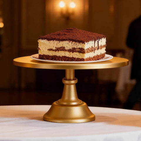 Voittoze gold cake stand durable finish resists fading, rust, and wear.