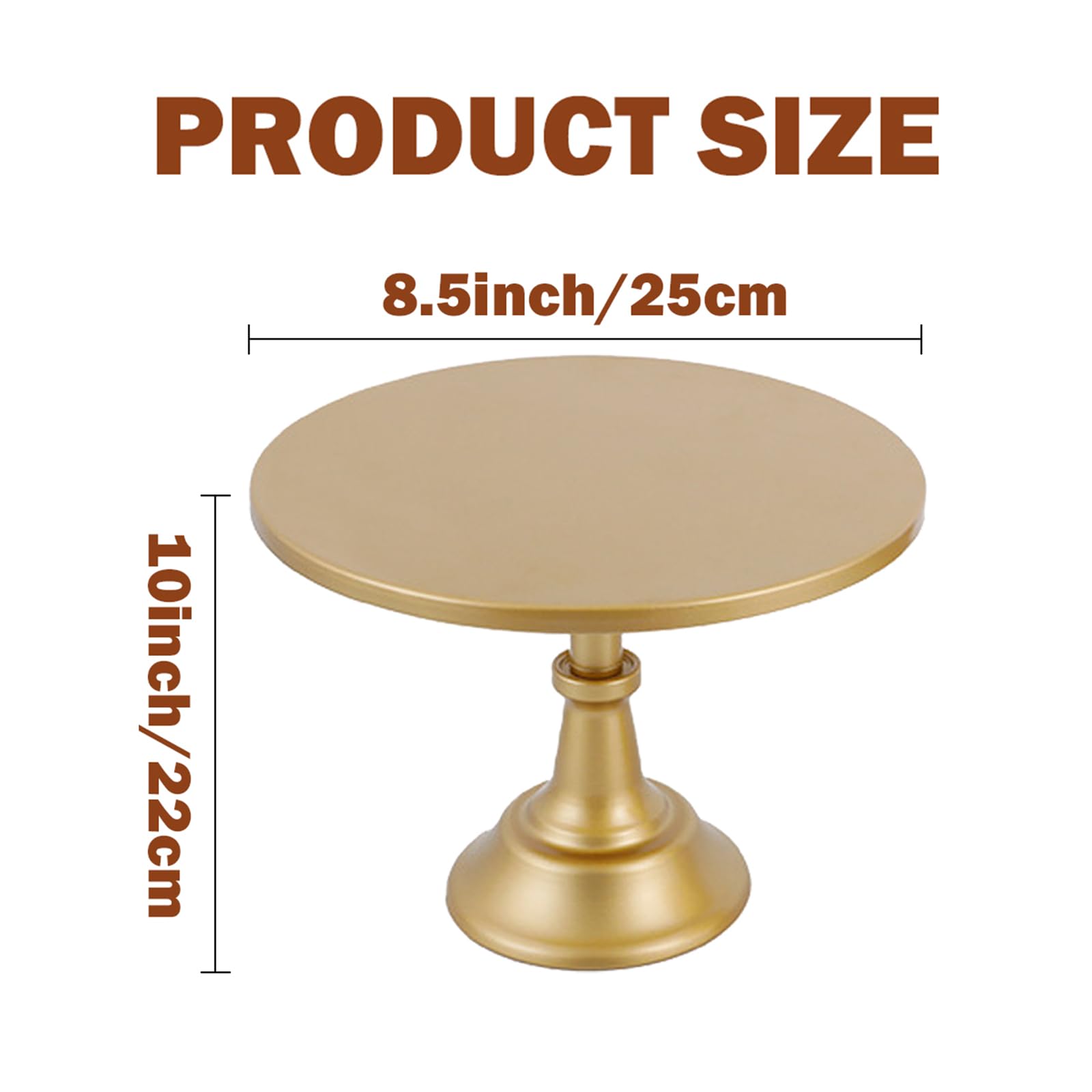 Voittozege gold cake stand with dessert display plate, ideal for cupcakes and treats.