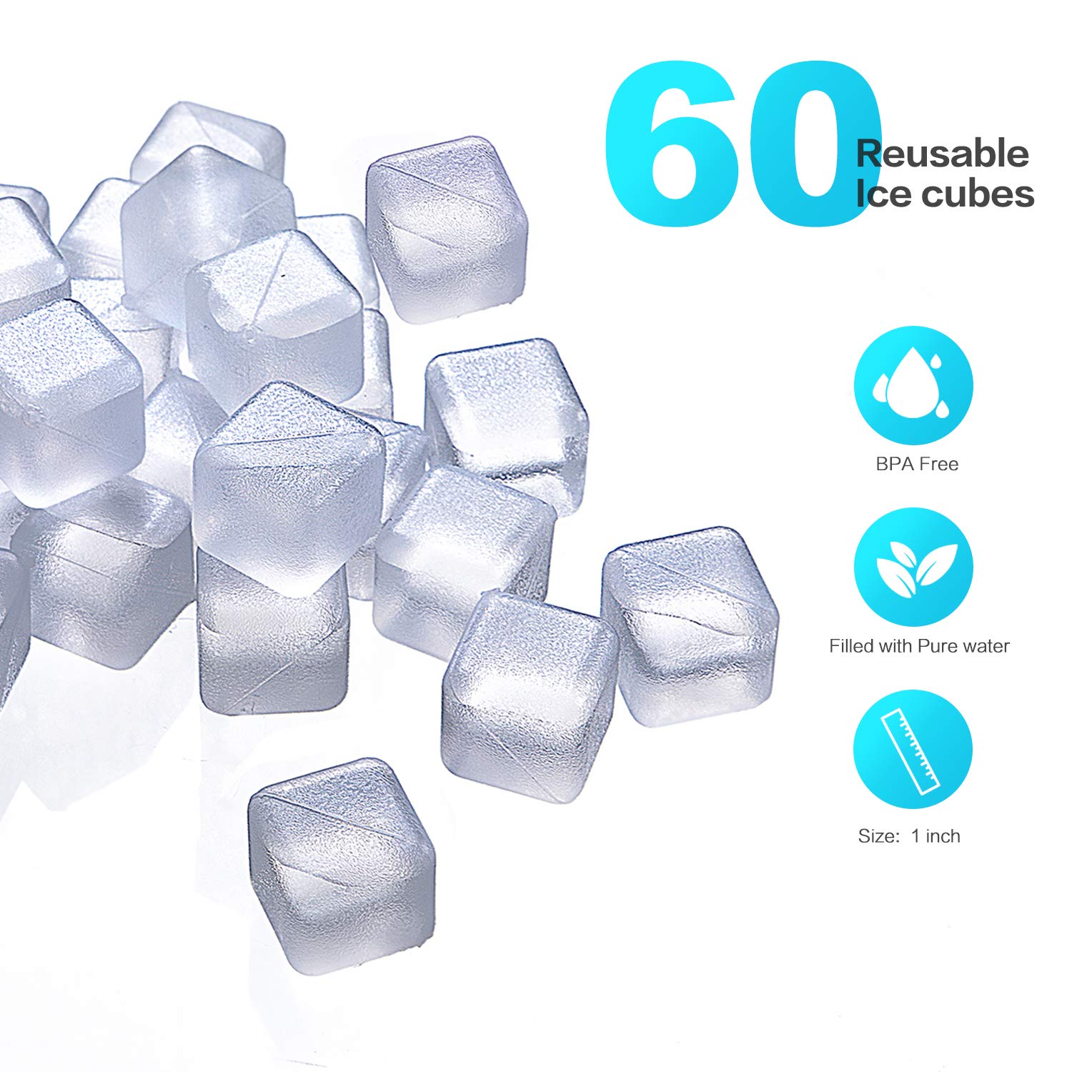 VOJP reusable plastic cubes with food-grade material for safe cooling.