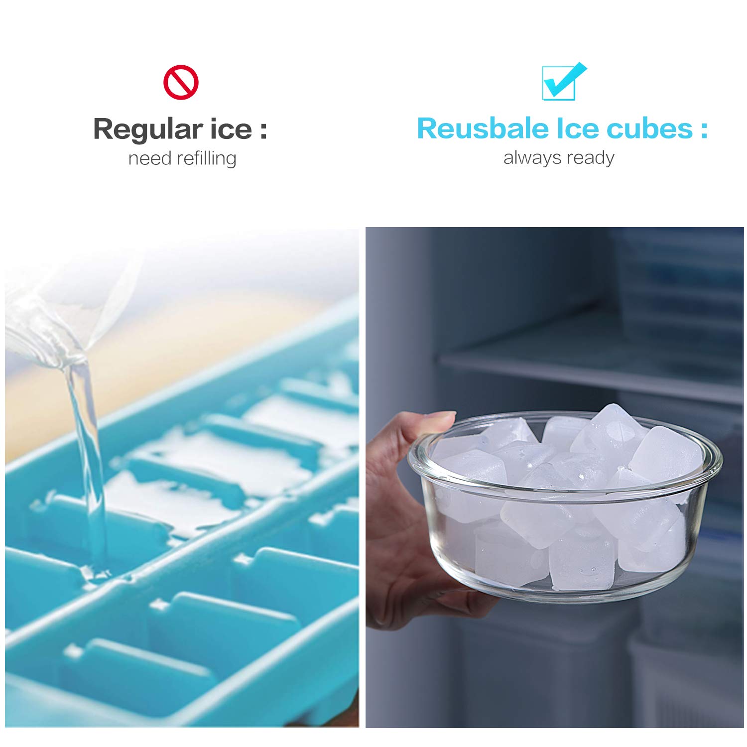VOJP cubes prevent dilution by sealed distilled water during chilling.