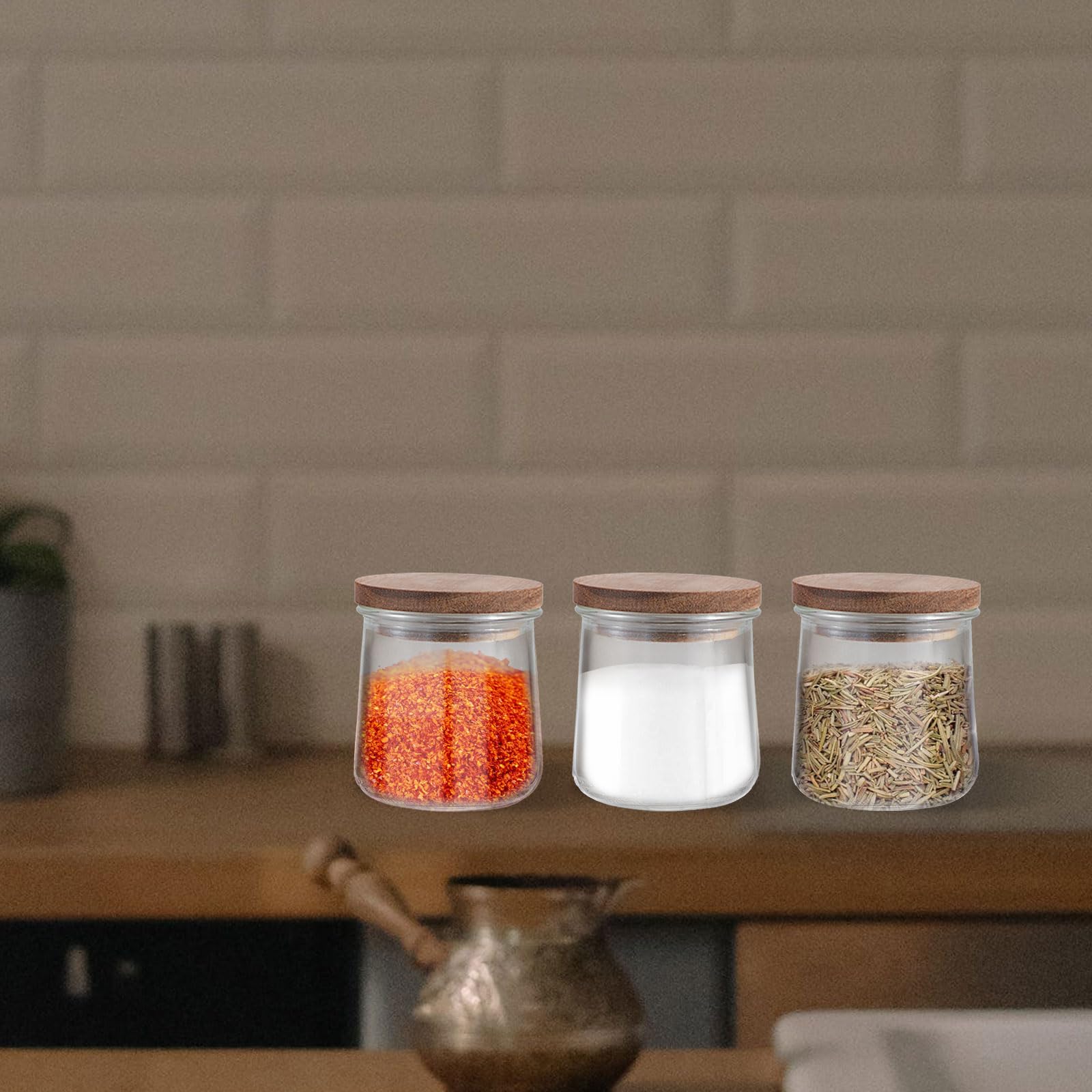 Eco-friendly VOLCANOES CLUB lids arranged for kitchen organization.