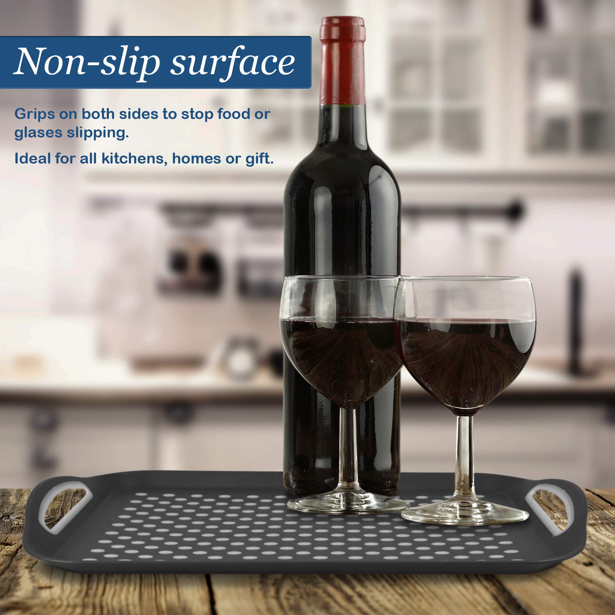 Volila large dining tray shows size and stability for plates