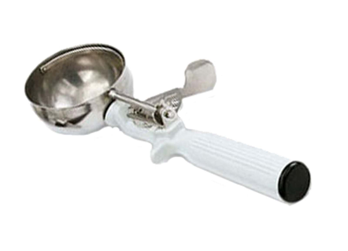 Vollrath 4 oz disher gray handle offers a secure grip and antimicrobial protection.