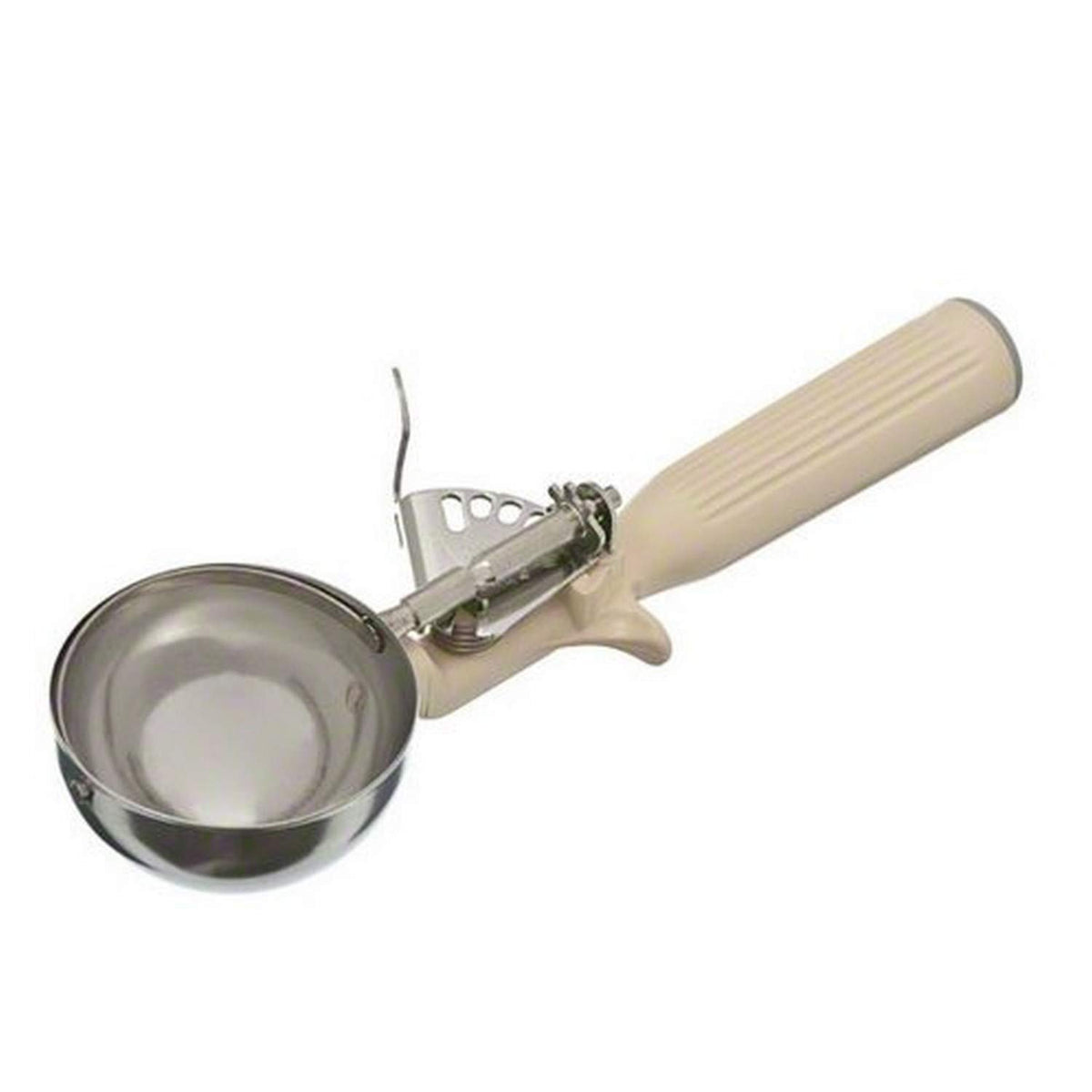 Vollrath Size 10 disher with ivory handle for precise portions and ergonomic grip