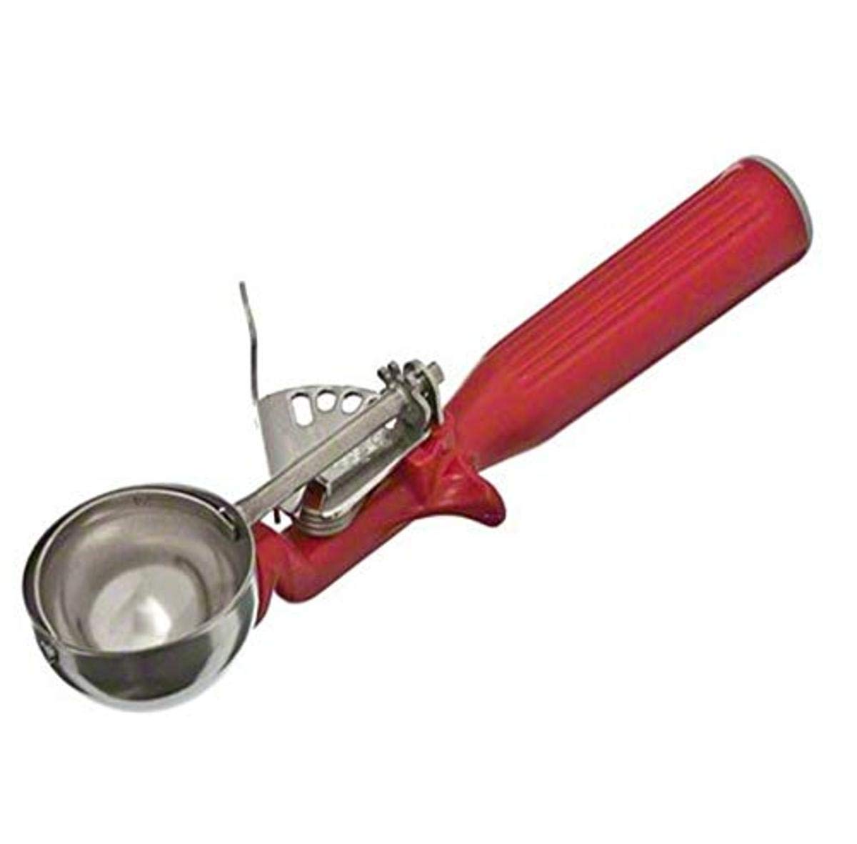 Vollrath disher Size 24 with red handle for precise portions and easy grip