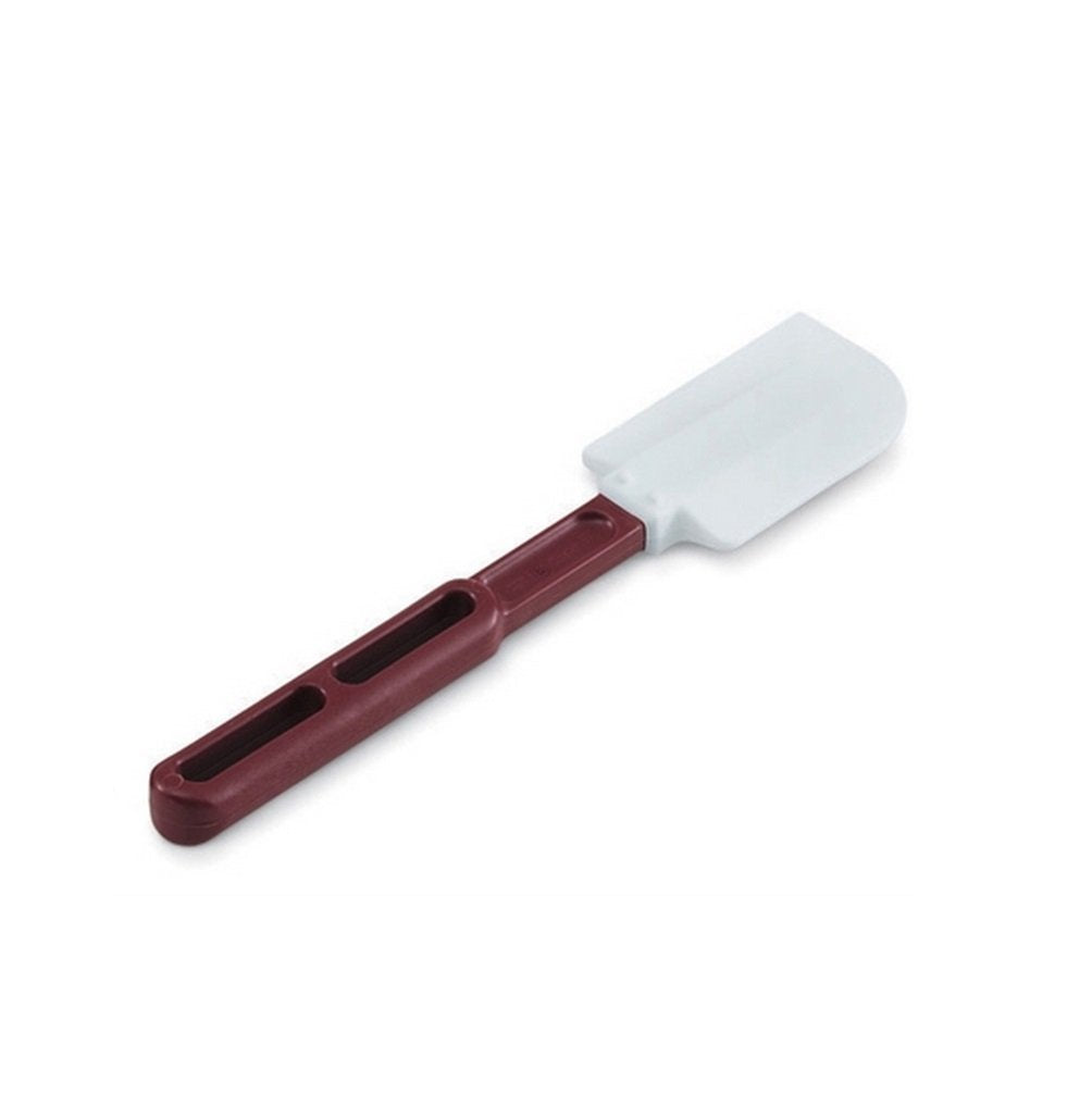 Vollrath high-temp spatula 13-1-2 inch white blade, heat resistant up to 500°F, ideal for non-stick cookware