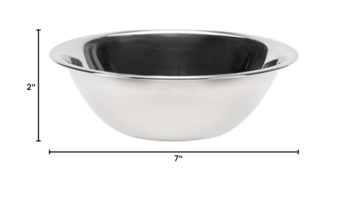 Vollrath mixing bowl with beaded edge and flat bottom for stable countertop prep