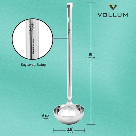 Vollum 1-Piece Ladle designed for commercial heavy-duty use in busy kitchens.