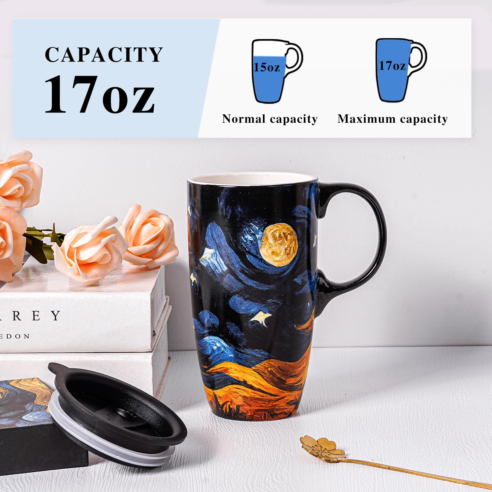 Voltogar porcelain tall mug with 6.5in height