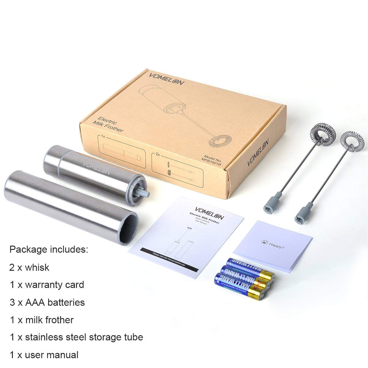 VOMELON 304-stainless-steel-whisks delivering durable frothing