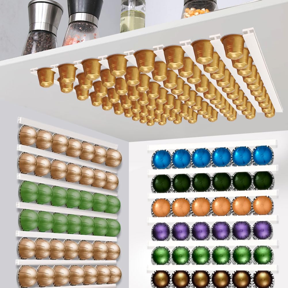VOMELON coffee pod holder on wall mount saves counter space and keeps pods ready