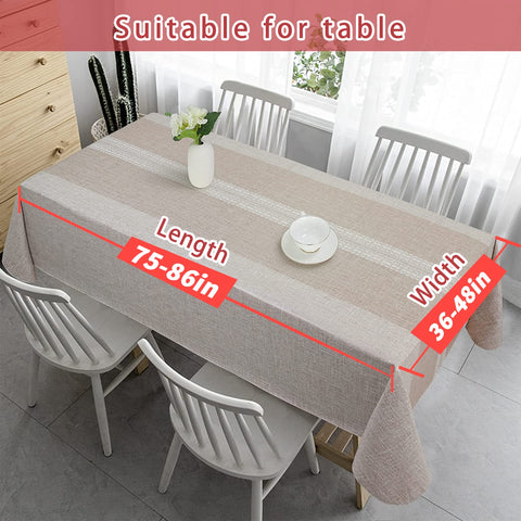 Vonabem brown rectangle tablecloth suitable for outdoor dining and casual gatherings.