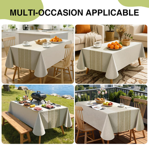 Vonabem tablecloth packaging shows easy care benefits.