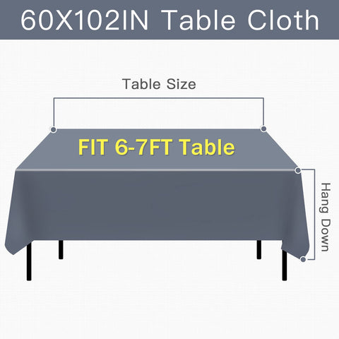 Vonabem 60x102 tablecloth on a wedding dinner setup for a cohesive look.