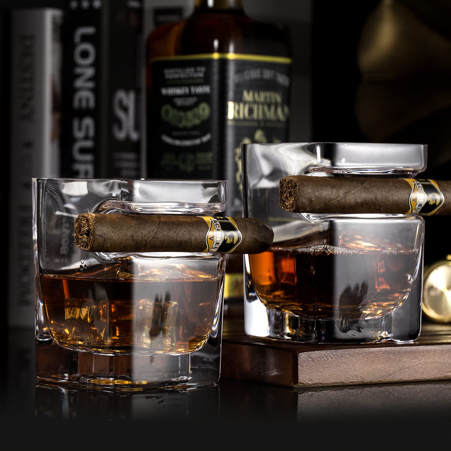 Vonams Stone built-in cigar rest provides secure support for cigars