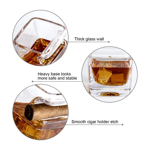 Vonams Stone two glasses with side mounted holder ready for sharing